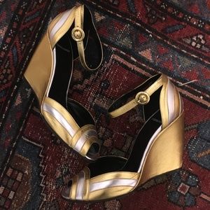 Pierre Hardy HOLIDAY 70s Disco Gold Silver 9.5 39.5 40.5